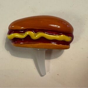 DEI Charmers Hot Dog Cake Topper - Orange and Yellow
